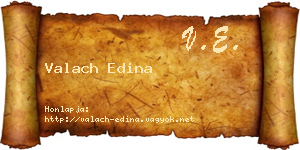 Valach Edina névjegykártya